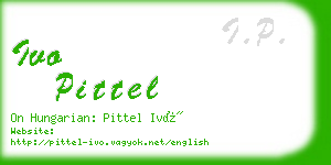 ivo pittel business card